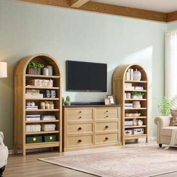 Stylish IFGET 71" Arched Shoe Storage Cabinet for 28 Pairs