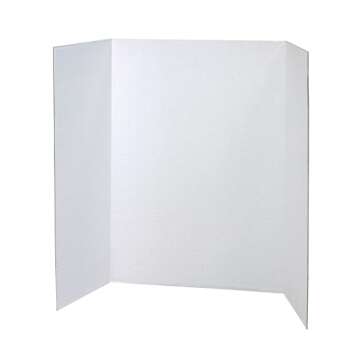 Pacon Presentation Boards, Single Wall, White, 48" x 36", 4 Count