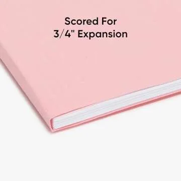 Smead Standard Hanging File Folders, 25 Count, Pink, 1/5-Cut Adjustable Tabs, Letter Size (64066)