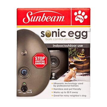 Sunbeam Sonic Egg Ultrasonic Bark Control Device for Dogs