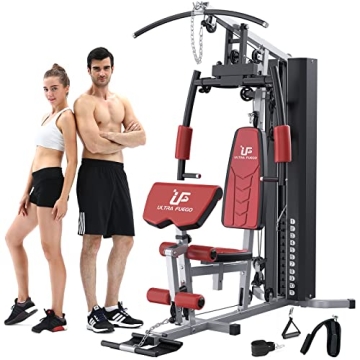 ULTRA FUEGO Multifunctional Home Gym Equipment Workout Station with Pulley System, Arm, and Leg Deve...