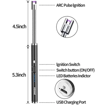 VEHHE Candle Lighter 2 Pack - Eco-Friendly Rechargeable Lighters