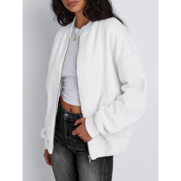 Trendy Queen Oversized Zip Up Sweatshirts for Women