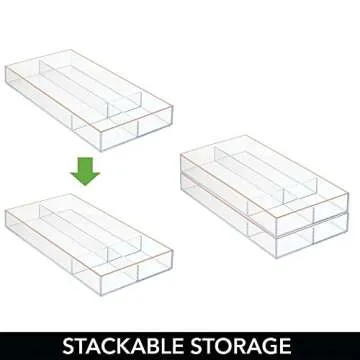 mDesign Makeup Organizer Tray - Stylish Cosmetic Storage