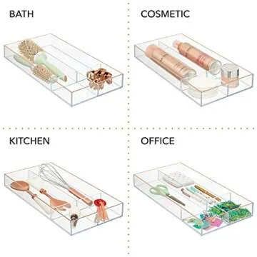 mDesign Makeup Organizer Tray - Stylish Cosmetic Storage