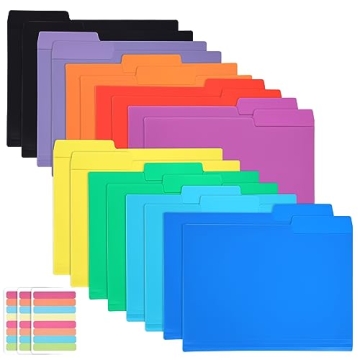 EOOUT 18 Pack Colored File Folders for Organization