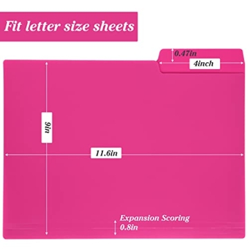 EOOUT 18 Pack Colored File Folders for Organization