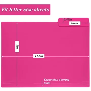 EOOUT 18 Pack Colored File Folders for Organization
