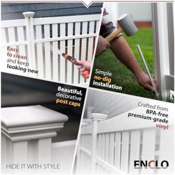 Versatile Enclo Hartford White Vinyl Privacy Screen for Outdoors