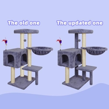 AIWIKIDE Multifunction Cat Tree with Cozy Hammock and Ball