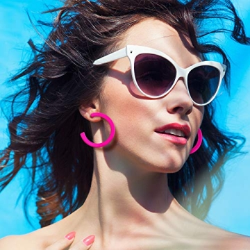 Skylety 80s Neon Earrings for Women - Retro Fun!