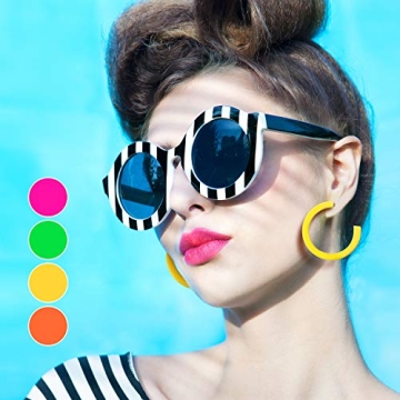 Skylety 80s Neon Earrings for Women - Retro Fun!