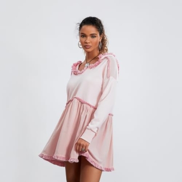 Yuemengxuan Oversized Hoodie Dress for Stylish Comfort