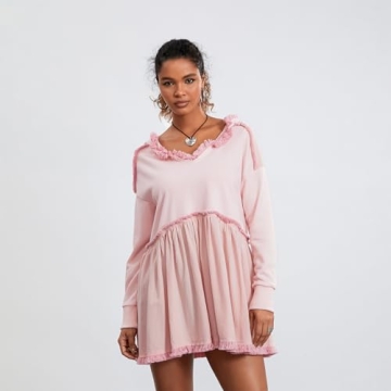 Yuemengxuan Oversized Hoodie Dress for Stylish Comfort