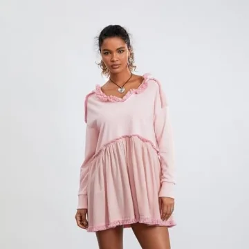 Yuemengxuan Oversized Hoodie Dress for Stylish Comfort