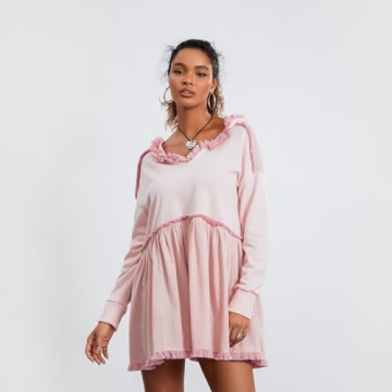 Yuemengxuan Oversized Hoodie Dress for Stylish Comfort