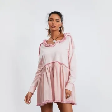 Yuemengxuan Oversized Hoodie Dress for Stylish Comfort