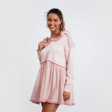 Yuemengxuan Oversized Hoodie Dress for Stylish Comfort