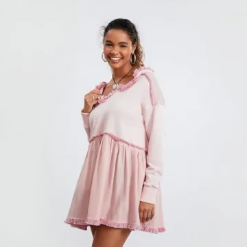 Yuemengxuan Oversized Hoodie Dress for Stylish Comfort