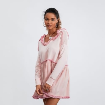Yuemengxuan Oversized Hoodie Dress for Stylish Comfort