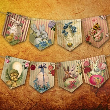 Charming Vintage Easter Garland for Home Decor and Celebration