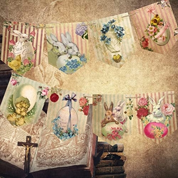 Charming Vintage Easter Garland for Home Decor and Celebration