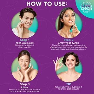 LivaClean Large Hydrocolloid Acne Patches for Breakouts