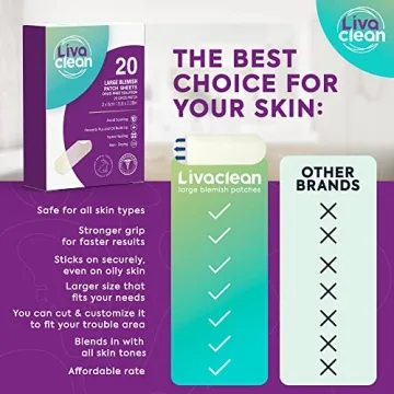 LivaClean Large Hydrocolloid Acne Patches for Breakouts