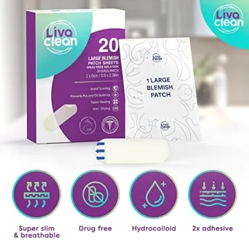 LivaClean Large Hydrocolloid Acne Patches for Breakouts