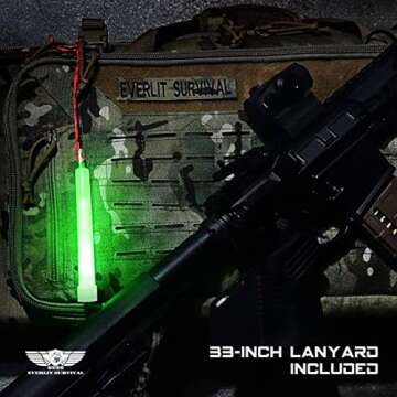 EVERLIT Survival Emergency Glow Sticks- 6 Inches Light Sticks for First Aid Kit, Survival Kit, Camping, Hiking, Outdoor, Disasters, Emergencies Up to 12 Hours Duration… (6 Pack, Green)