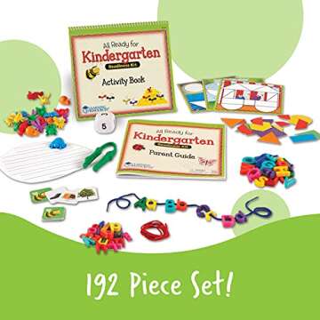 Learning Resources All Ready for Kindergarten Readiness Kit for Kids Ages 4+ Learning Activities for Kids, Kindergartner Prep Materials, Homeschool Supplies