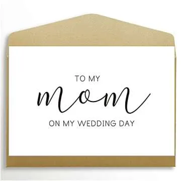 To My Mom on My Wedding Day Card, Wedding Day Card to Mum, Card for Mom on My Wedding Day