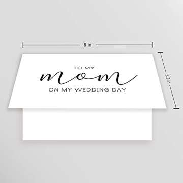 To My Mom on My Wedding Day Card, Wedding Day Card to Mum, Card for Mom on My Wedding Day