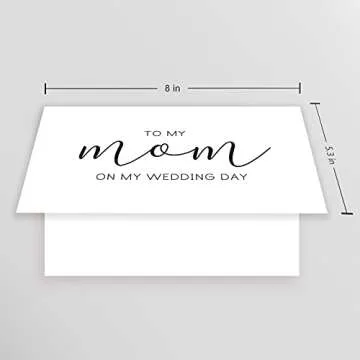 To My Mom on My Wedding Day Card, Wedding Day Card to Mum, Card for Mom on My Wedding Day