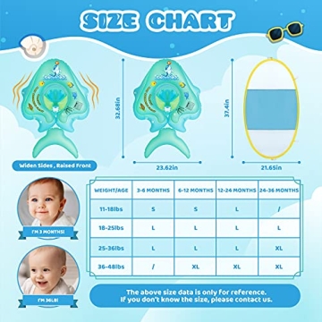 No Flip Baby Pool Float for Infants with Canopy