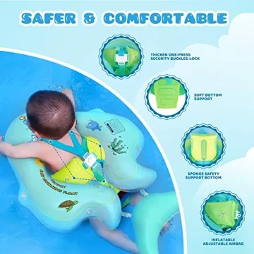 No Flip Baby Pool Float for Infants with Canopy