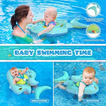 No Flip Baby Pool Float for Infants with Canopy