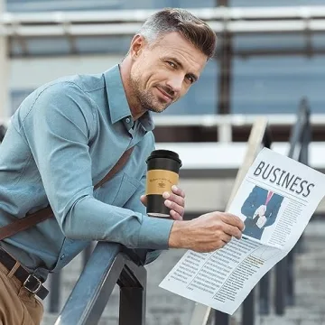 LITOPAK Disposable Coffee Cups Set with Lids and Sleeves