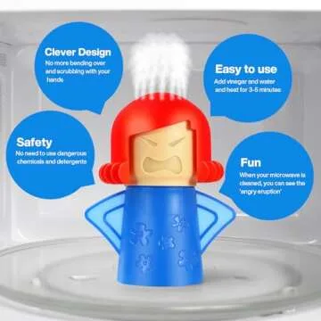 Spardar Angry Mama Microwave Oven Steam Cleaner for Easy Cleaning