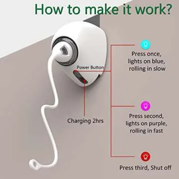 Oxawo Cat Toys Hanging Door Automatic Cat Toy Interactive Elastic Rope with Feather, Cat Catching Game Door Hanger (Hanging cat Toy)