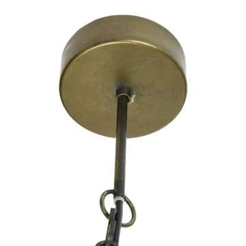 Creative Co-Op Square Wood and Metal Chandelier