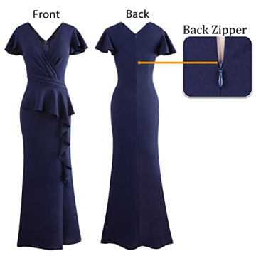 Sparkly VFSHOW Peplum Evening Gown for Women