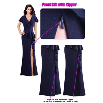 Sparkly VFSHOW Peplum Evening Gown for Women