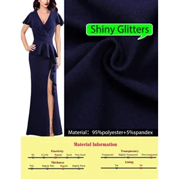 Sparkly VFSHOW Peplum Evening Gown for Women