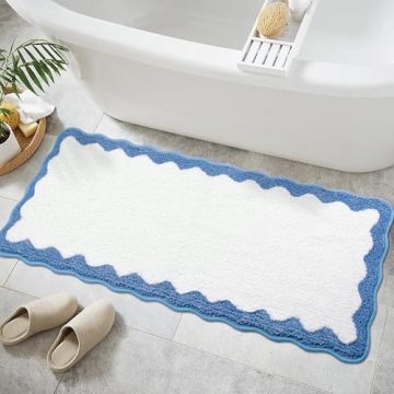 Soft Non-Slip Bathroom Runner Rug 18" x 47" for Elegant Decor