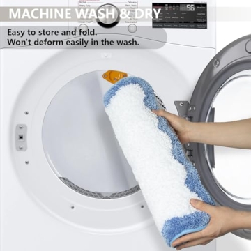 Soft Non-Slip Bathroom Runner Rug 18" x 47" for Elegant Decor