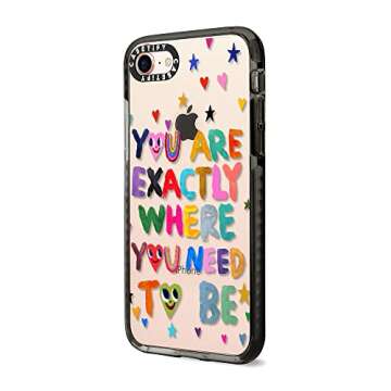 CASETiFY Impact Case for iPhone SE (2020/2022) and iPhone 7/8 - You are Exactly Where You Need to be - Clear Black