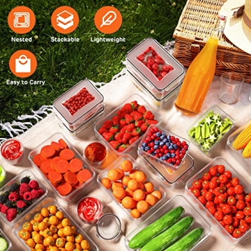 44 PCS Airtight Food Storage Container Set for Kitchen Organization