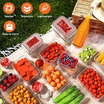 44 PCS Airtight Food Storage Container Set for Kitchen Organization