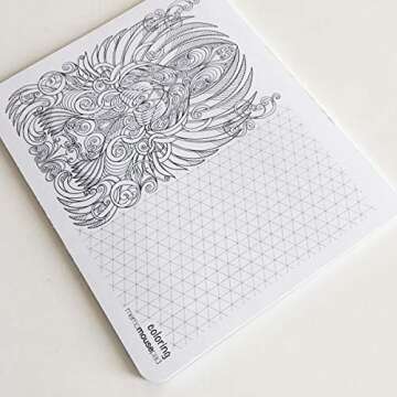 Action Coloring Mousepad with Note Pages and Artwork